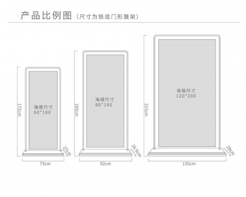 铁门型展架-广告牌-宣传海报-立式落地-户外展示架-福清广告